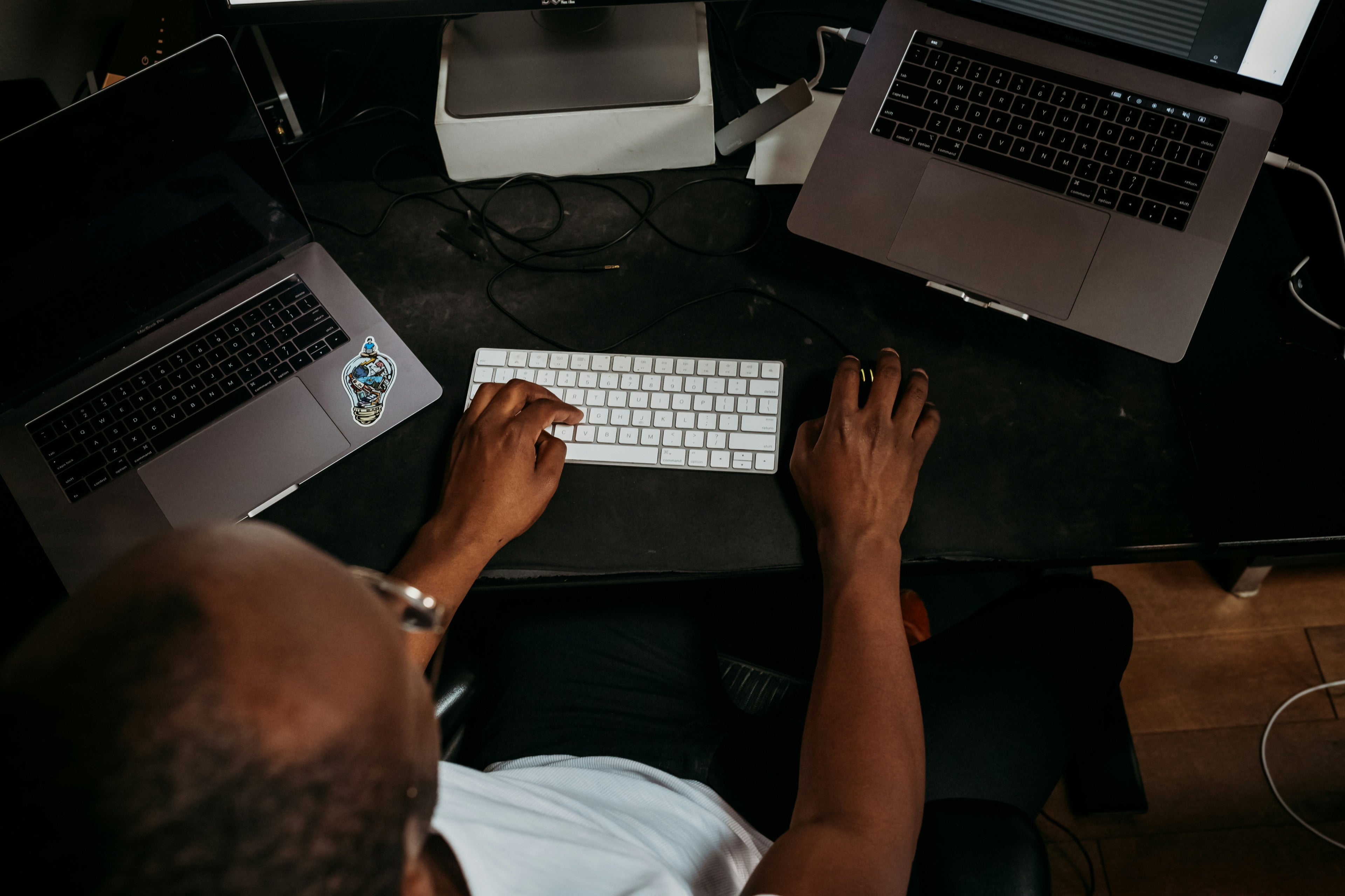 business owner building a website