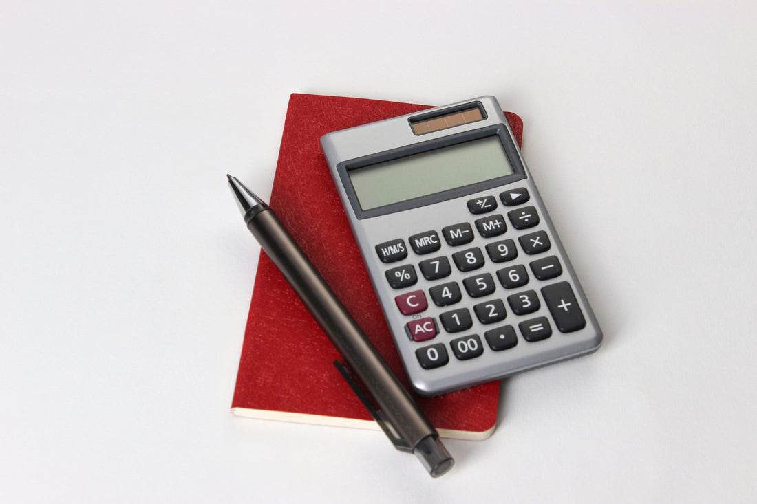 Bookkeeping notebook calculator small business
