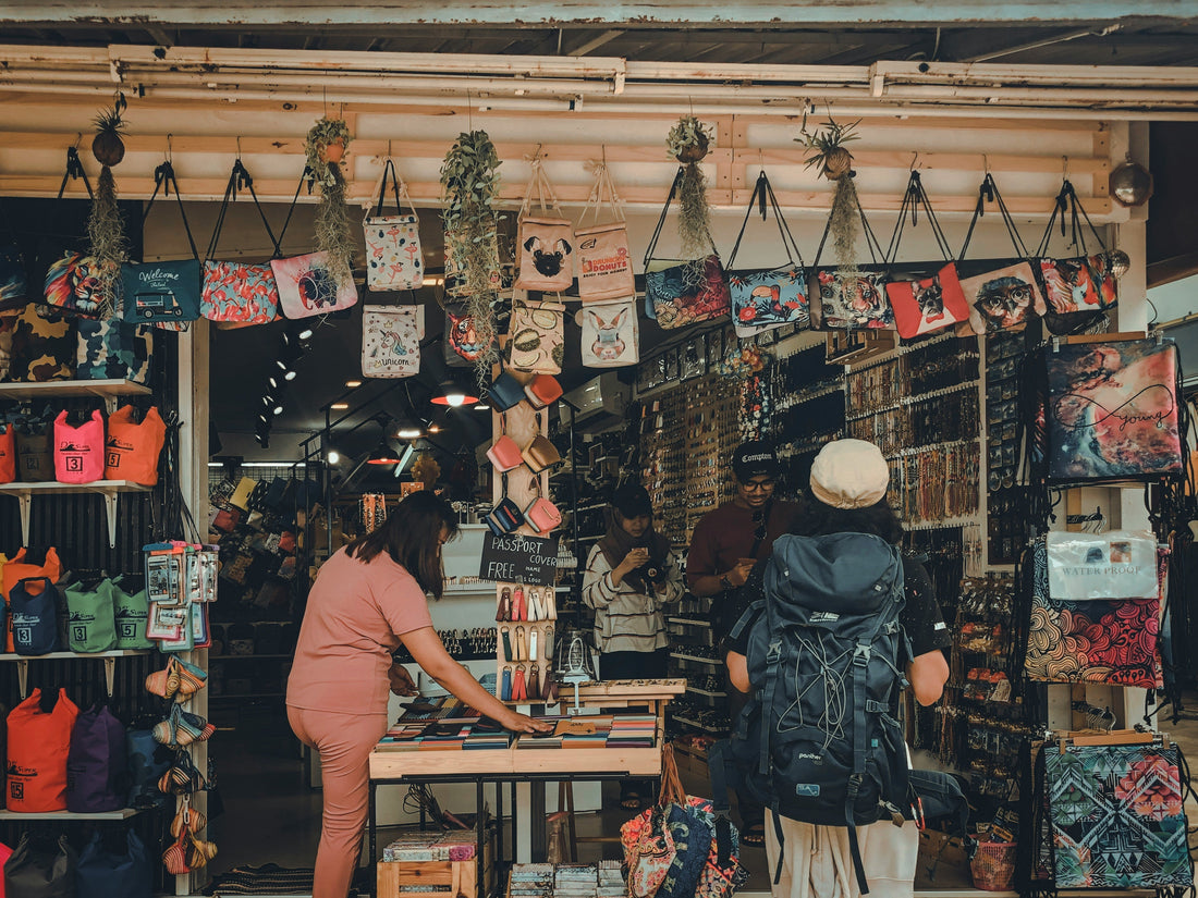 Small business selling items to customers