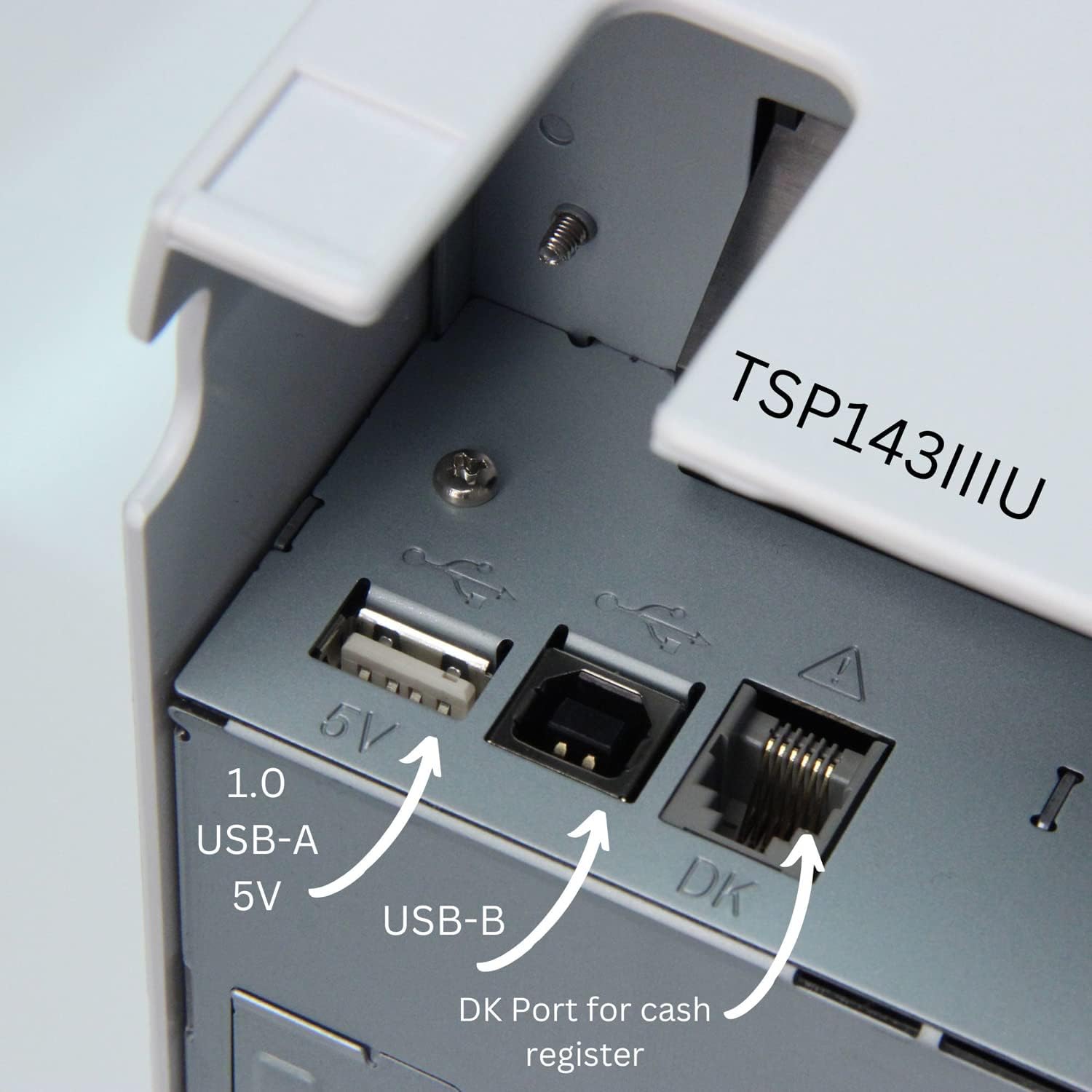 Ports for printer, POS, point of sale