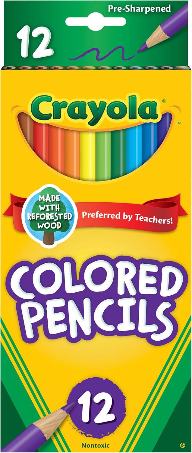 Crayola Colored Pencils, Pre-Sharpened 12 Count front