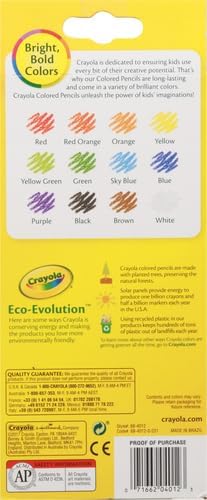 Crayola Colored Pencils, Pre-Sharpened 12 Count back