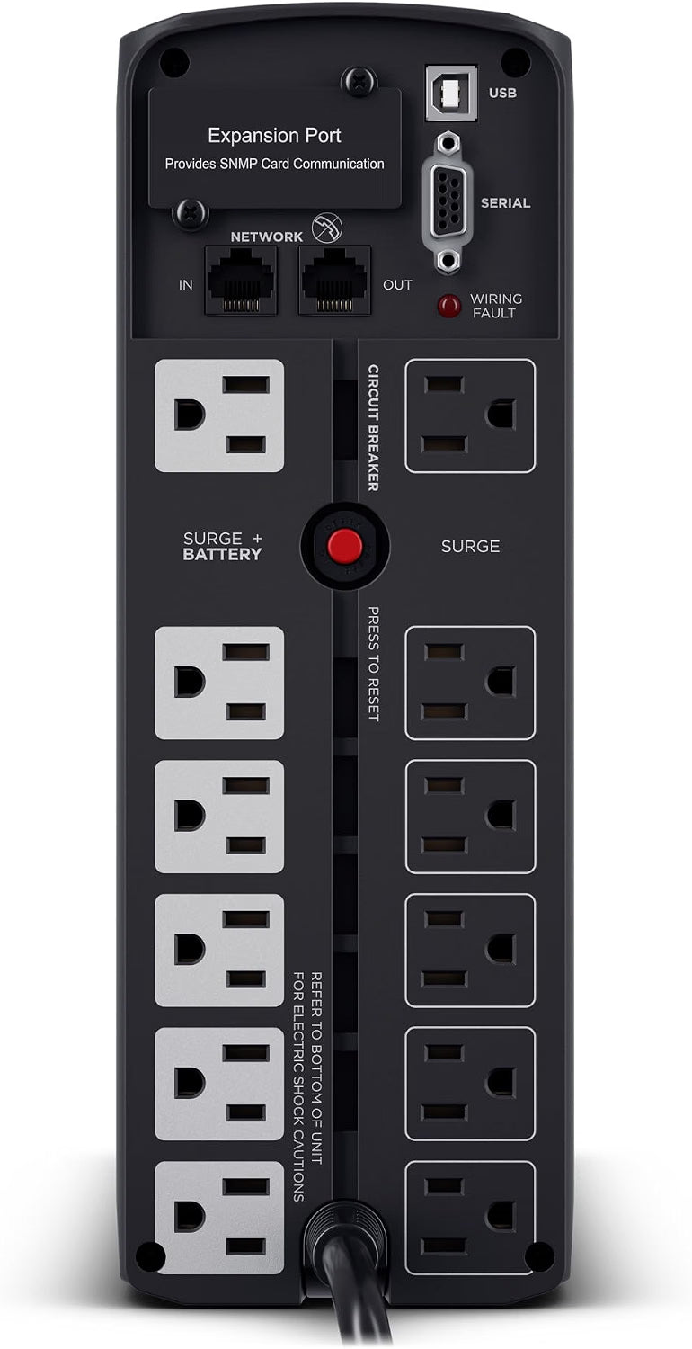 CyberPower 1500VA Battery Backup and Surge Protector back