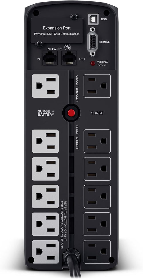 CyberPower 1500VA Battery Backup and Surge Protector back