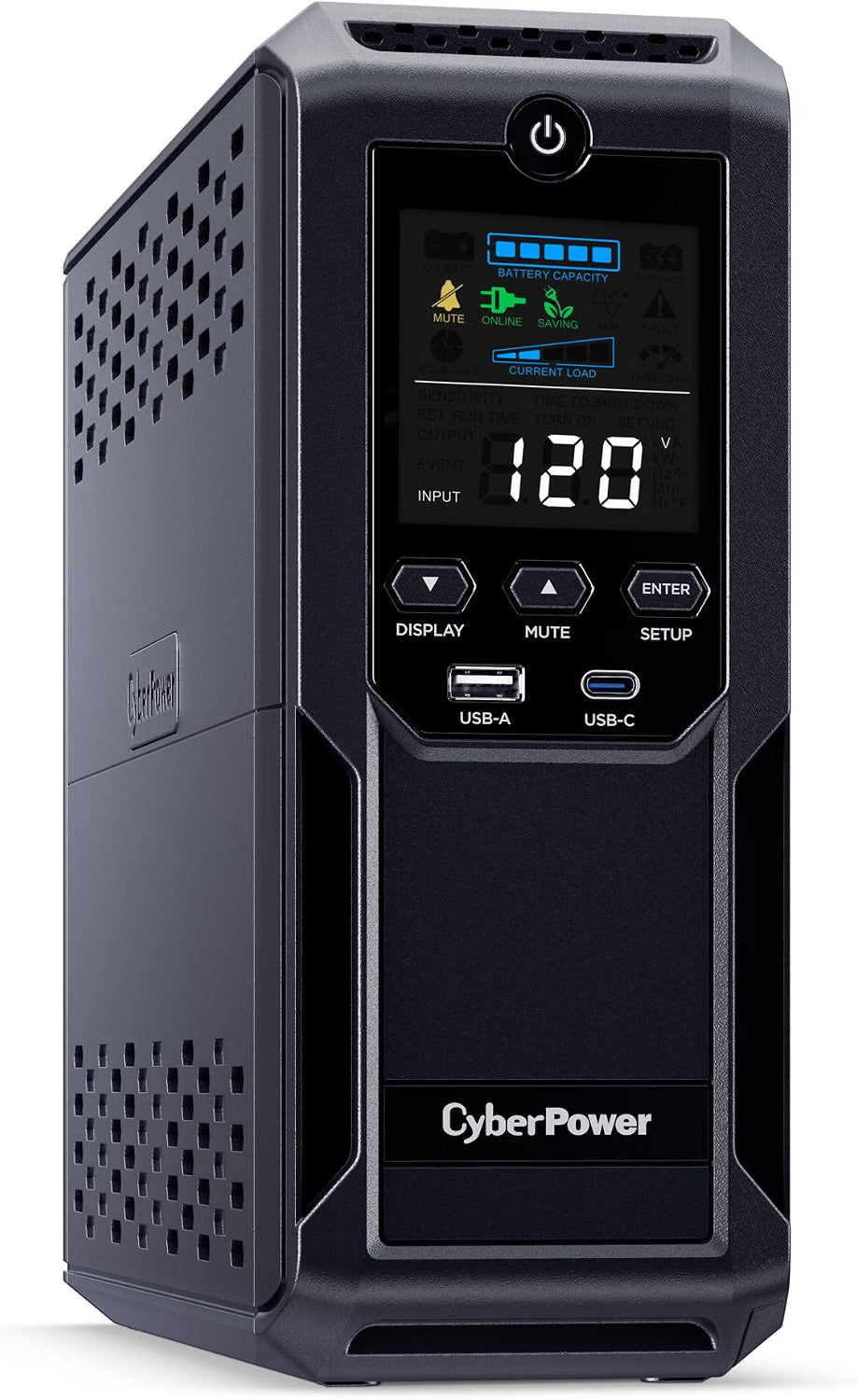 CyberPower UPS Battery Backup and Surge Protector left side