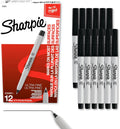 Sharpie Ultra Fine Markers, Black, 12 Count front side