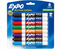 expo dry erase markers, 8 pack